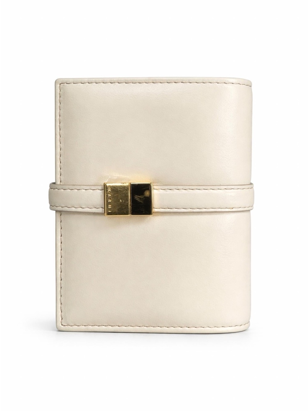 Marni Magnetic Leather Buckle Bi-Fold Wallet